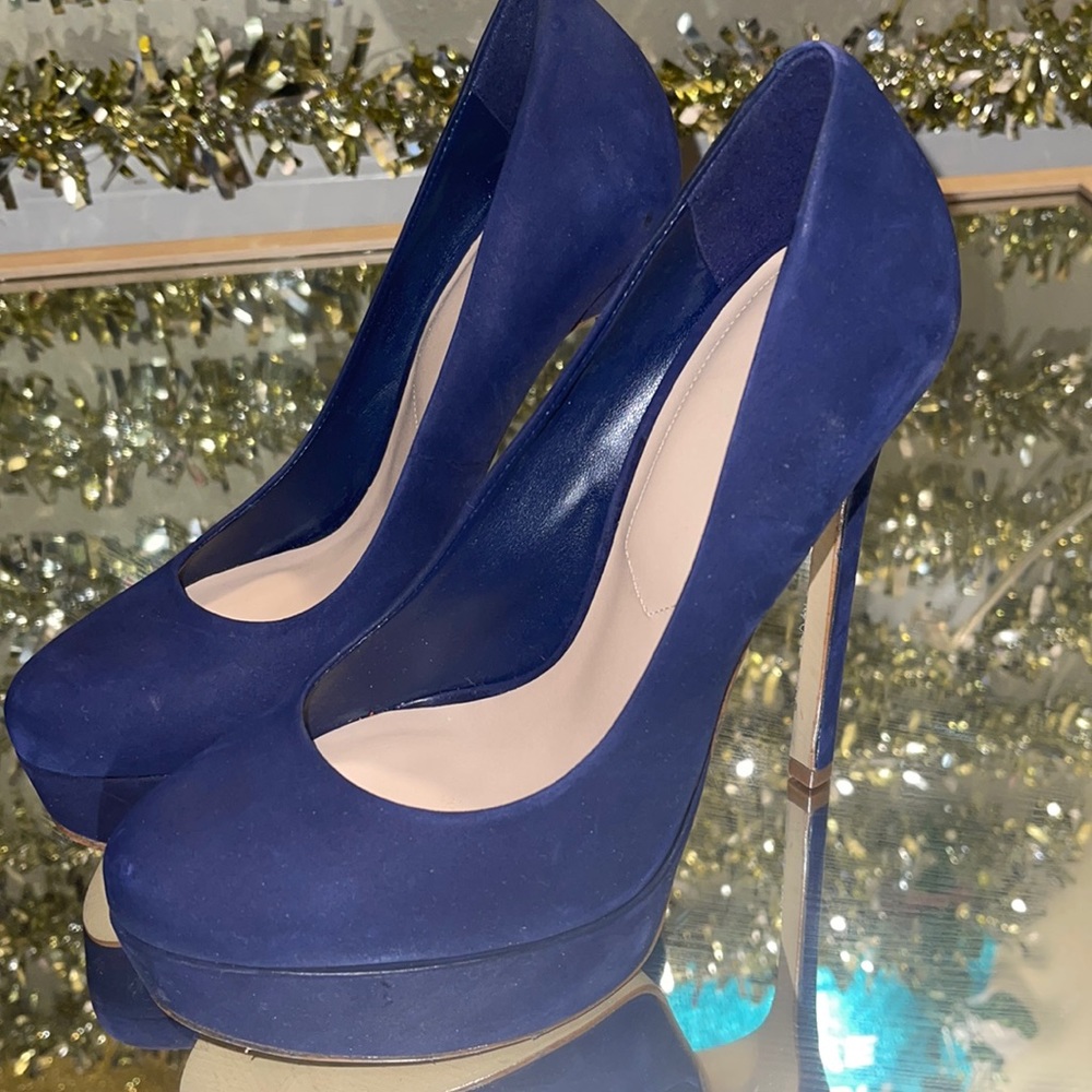 aldo navy blue heels